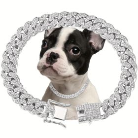 Shiny Diamond Safety Metal Necklace (Option: Silver-XXXL)